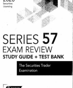 Wiley Series 57 Securities Licensing Exam Review 2020 + Test Bank (2020)